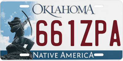 OK license plate 661ZPA