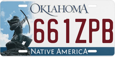 OK license plate 661ZPB