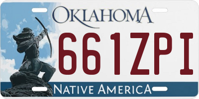 OK license plate 661ZPI