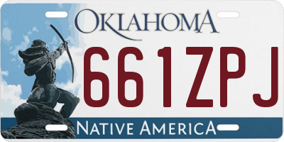 OK license plate 661ZPJ