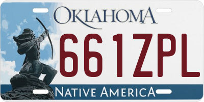 OK license plate 661ZPL