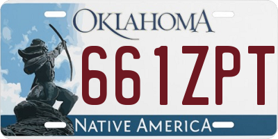 OK license plate 661ZPT