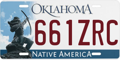 OK license plate 661ZRC