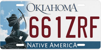 OK license plate 661ZRF