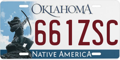 OK license plate 661ZSC