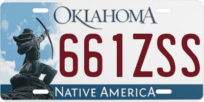 OK license plate 661ZSS