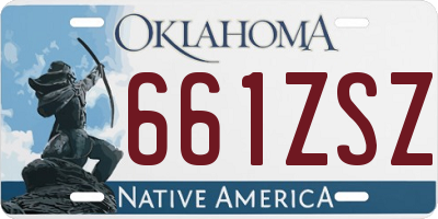 OK license plate 661ZSZ