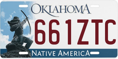 OK license plate 661ZTC