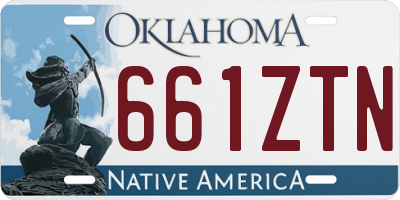 OK license plate 661ZTN