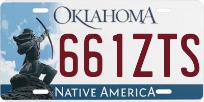 OK license plate 661ZTS