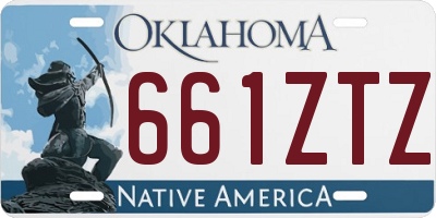 OK license plate 661ZTZ