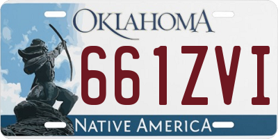 OK license plate 661ZVI