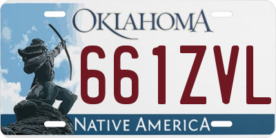 OK license plate 661ZVL