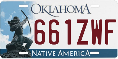 OK license plate 661ZWF