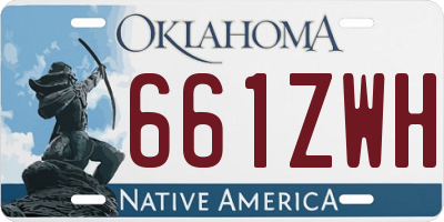 OK license plate 661ZWH