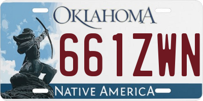 OK license plate 661ZWN