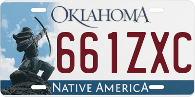 OK license plate 661ZXC