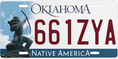 OK license plate 661ZYA