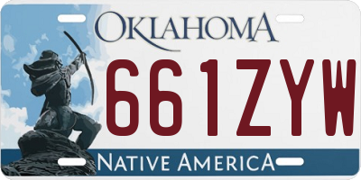 OK license plate 661ZYW