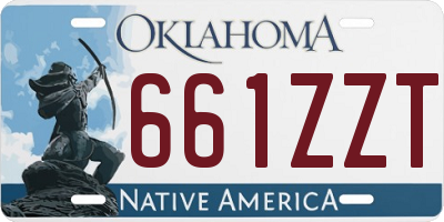 OK license plate 661ZZT