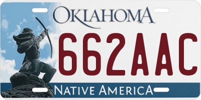 OK license plate 662AAC