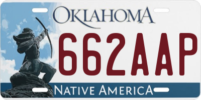 OK license plate 662AAP