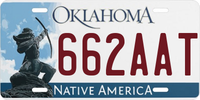 OK license plate 662AAT