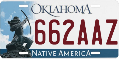 OK license plate 662AAZ