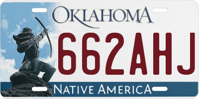 OK license plate 662AHJ