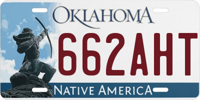 OK license plate 662AHT