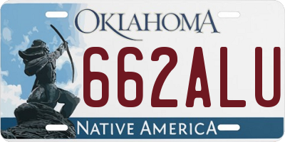 OK license plate 662ALU