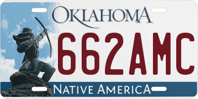 OK license plate 662AMC