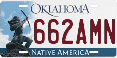 OK license plate 662AMN