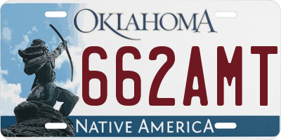 OK license plate 662AMT