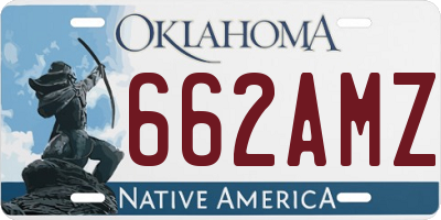 OK license plate 662AMZ