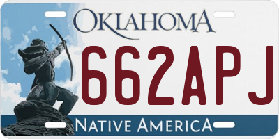 OK license plate 662APJ