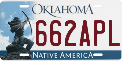 OK license plate 662APL