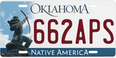 OK license plate 662APS