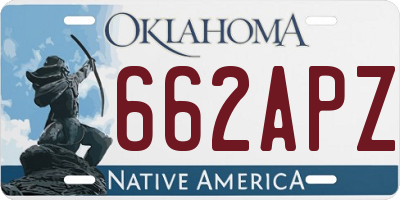 OK license plate 662APZ