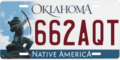 OK license plate 662AQT