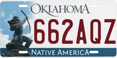 OK license plate 662AQZ