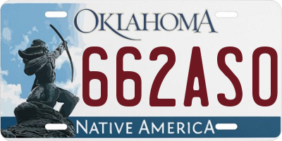 OK license plate 662ASO