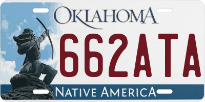 OK license plate 662ATA
