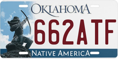 OK license plate 662ATF