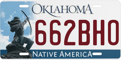 OK license plate 662BHO
