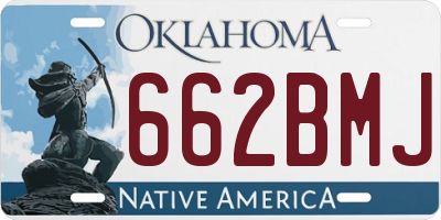OK license plate 662BMJ