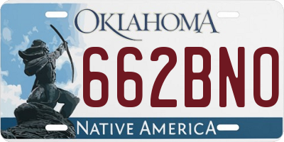 OK license plate 662BNO