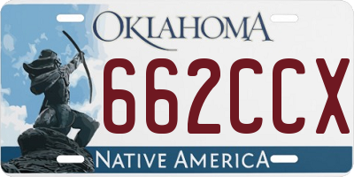 OK license plate 662CCX