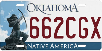 OK license plate 662CGX