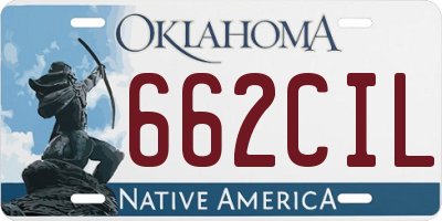 OK license plate 662CIL